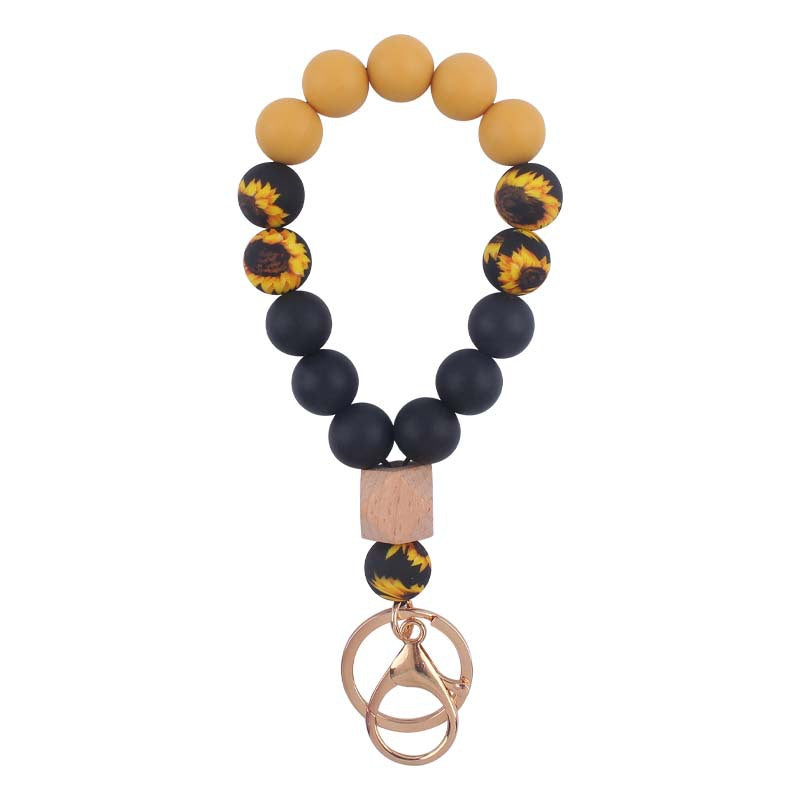 Llavero De Muñeca De Cuentas De Silicona De Mano al por mayor